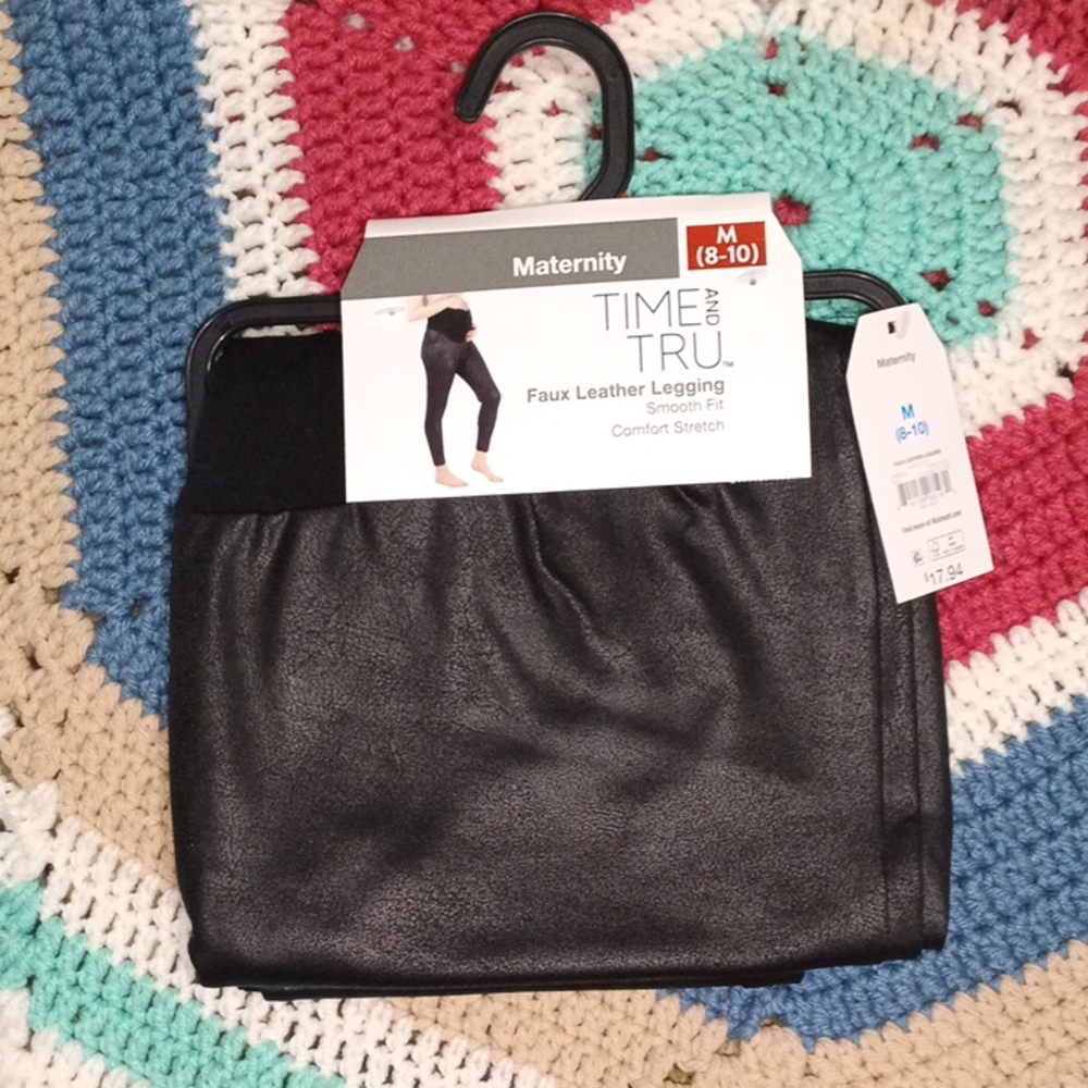 (( New )) Maternity Faux Leather Leggings